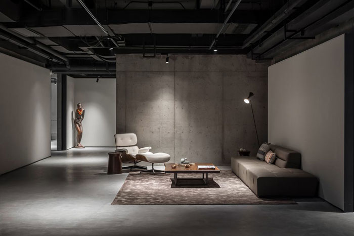 智能辦公室進門區(qū)裝修設計效果圖