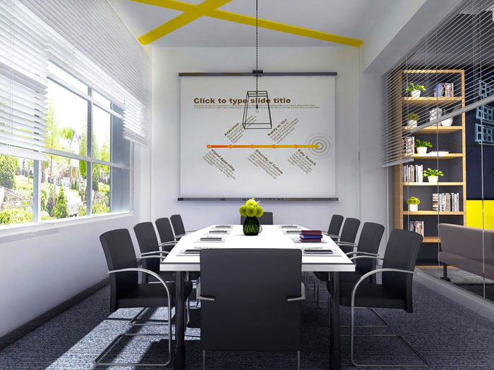 輕工業(yè)風(fēng)格辦公室會(huì)議室裝修設(shè)計(jì)效果圖