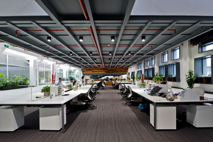 實業(yè)投資公司辦公室辦公區(qū)裝修設(shè)計效果圖