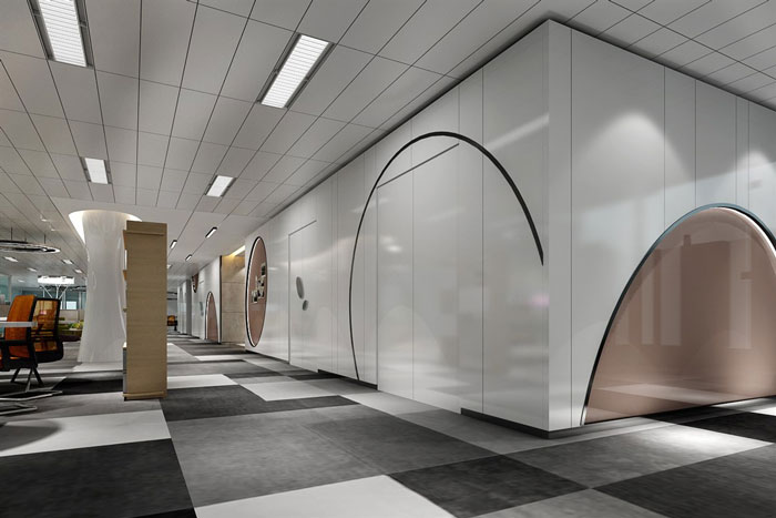 辦公室總部過道裝修設(shè)計效果圖