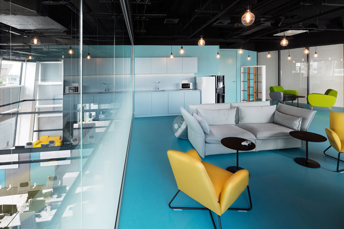 1100平方辦公室二樓休息區(qū)裝修設計效果圖