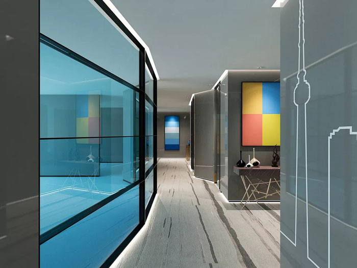 集團(tuán)辦公室過(guò)道裝修設(shè)計(jì)效果圖