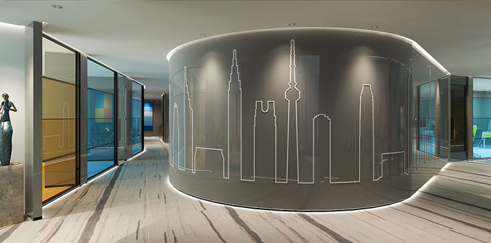 集團(tuán)辦公室過(guò)道裝修設(shè)計(jì)效果圖