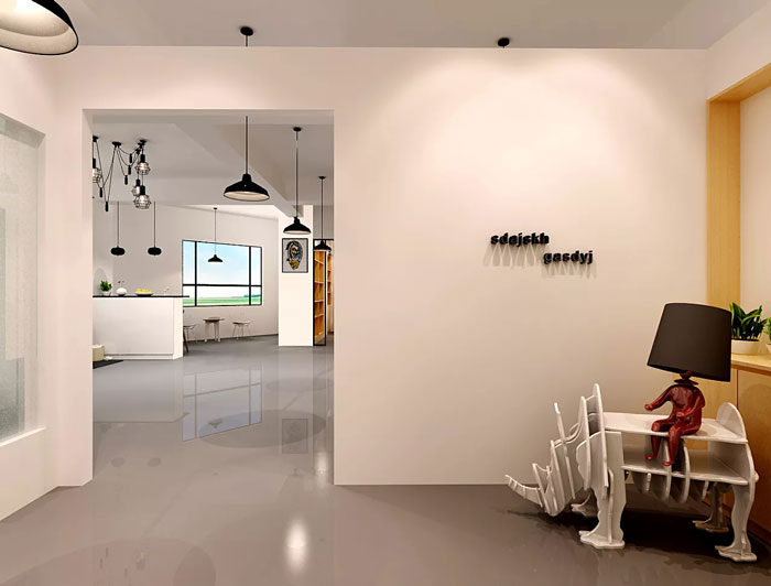 簡(jiǎn)單辦公室進(jìn)門(mén)區(qū)裝修設(shè)計(jì)效果圖