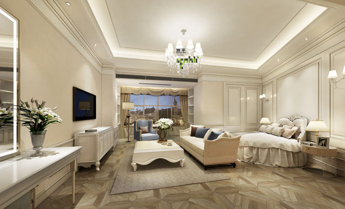 愛情酒店法式客房裝修設計效果圖