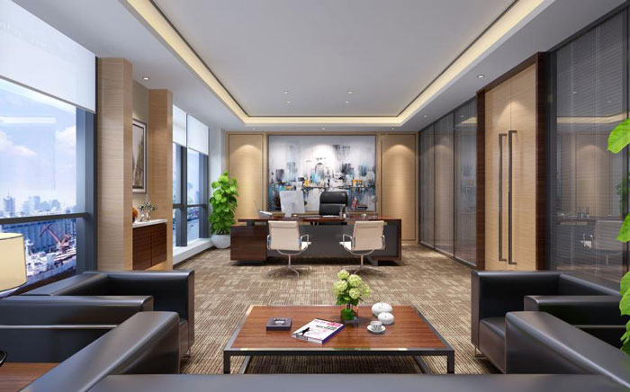 杭州良渚董事長(zhǎng)辦公室裝修設(shè)計(jì)效果圖