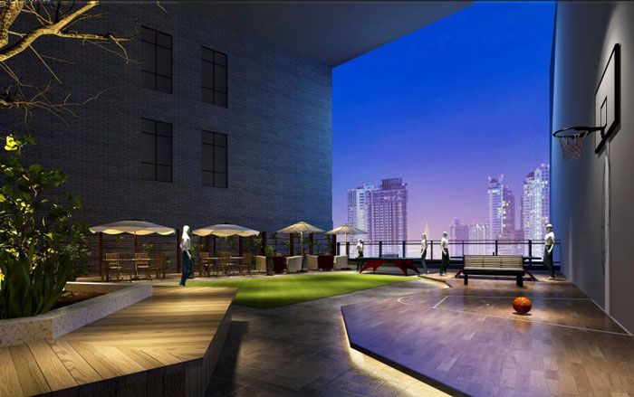 杭州良渚辦公室陽(yáng)臺(tái)休息區(qū)裝修設(shè)計(jì)效果圖