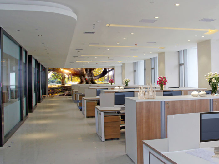 杭州富陽辦公室辦公區(qū)裝修設(shè)計效果圖