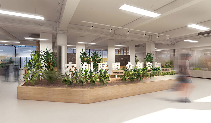 創(chuàng)客空間辦公室過(guò)道裝修設(shè)計(jì)效果圖