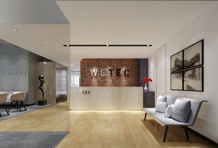 杭州臨安辦公室前臺裝修設(shè)計(jì)效果圖