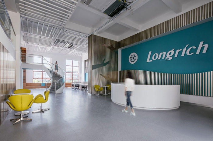 生物公司辦公室前臺(tái)接待裝修設(shè)計(jì)效果圖