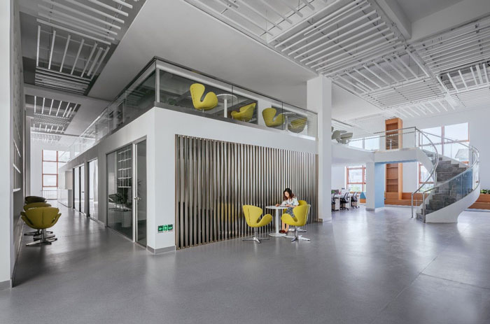 生物公司辦公室動(dòng)線裝修設(shè)計(jì)效果圖