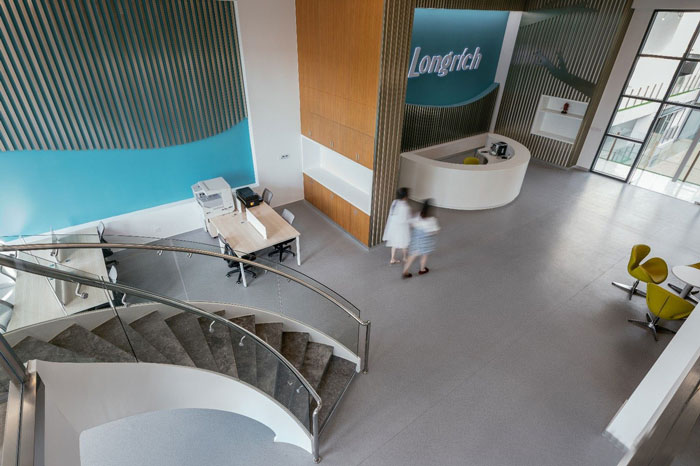 生物公司辦公室樓梯裝修設(shè)計(jì)效果圖