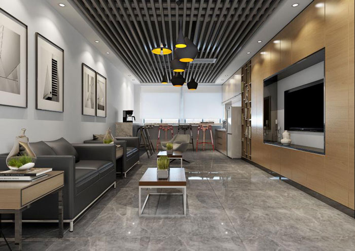 杭州勾莊辦公室接待室裝修設(shè)計(jì)效果圖