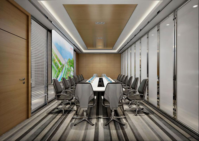 杭州勾莊辦公室會議室裝修設(shè)計(jì)效果圖