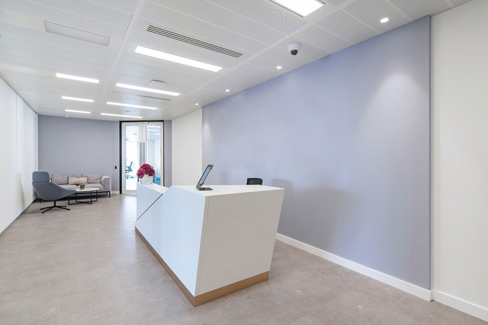 互聯(lián)網(wǎng)金融公司辦公室前臺裝修設計效果圖