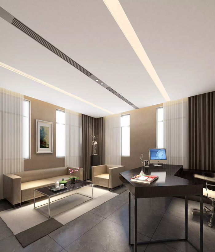 政府領(lǐng)導辦公室裝修設計效果圖