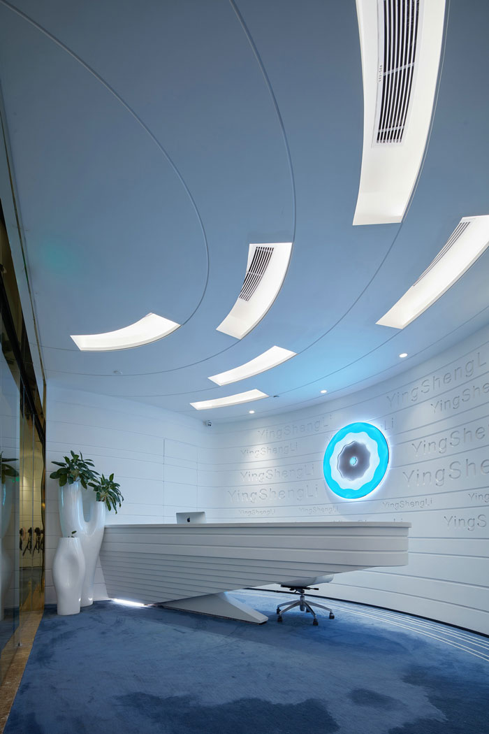 企業(yè)辦公室前臺(tái)裝修設(shè)計(jì)效果圖