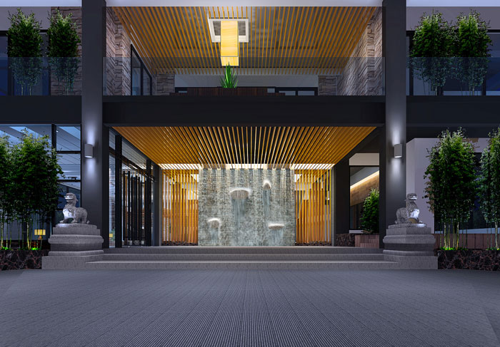 獨(dú)棟辦公樓辦公室進(jìn)門(mén)區(qū)裝修設(shè)計(jì)效果圖