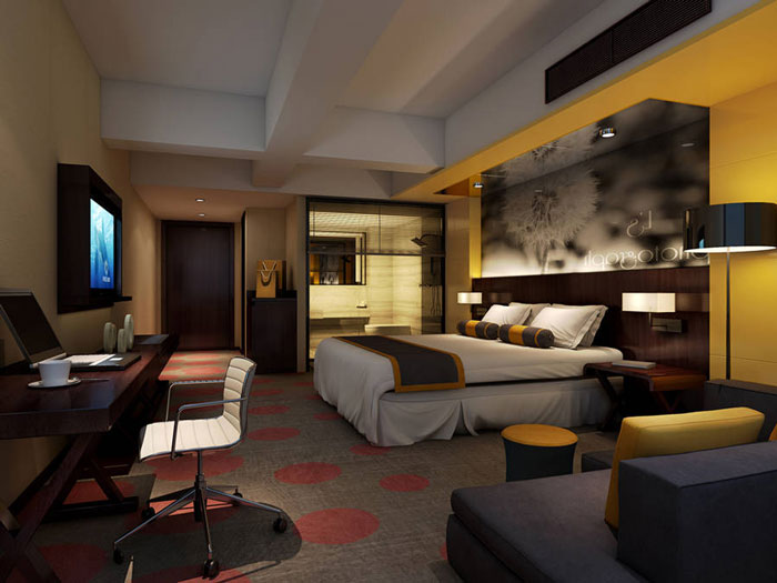 杭州臨安酒店商務客房裝修設(shè)計效果圖