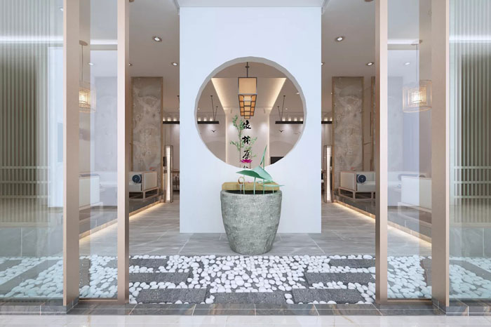 中式辦公室進(jìn)門區(qū)設(shè)計(jì)方案