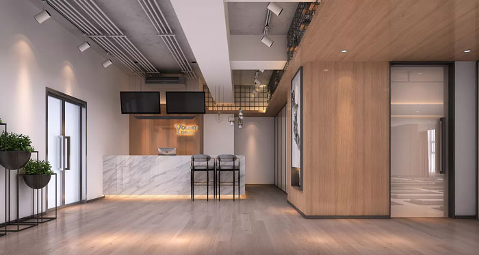 瑜伽館前臺裝修設(shè)計(jì)效果圖