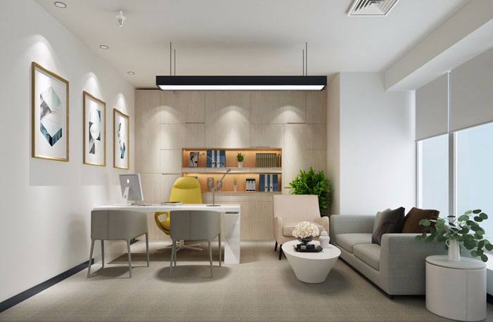 北歐風(fēng)格總經(jīng)理辦公室裝修設(shè)計效果圖