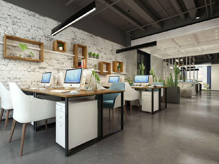 簡潔辦公室辦公區(qū)裝修設(shè)計效果圖