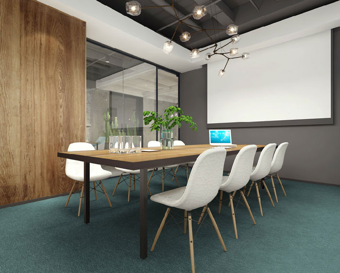 簡潔辦公室會議室裝修設(shè)計效果圖