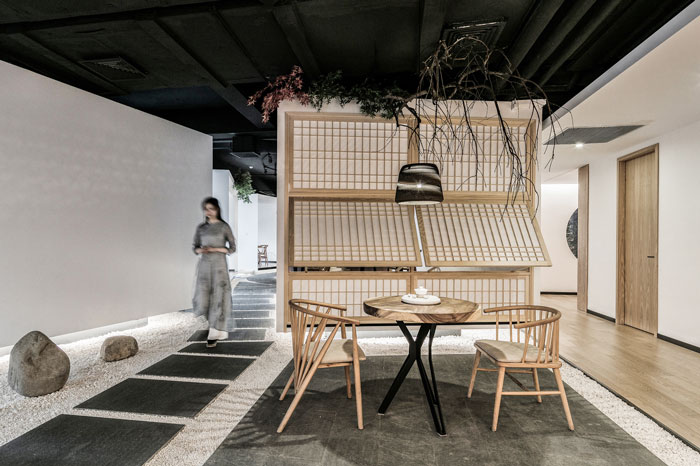 禪意辦公會(huì)所過道裝修效果圖