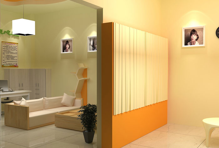 小學(xué)心理咨詢室過道裝修設(shè)計(jì)效果圖