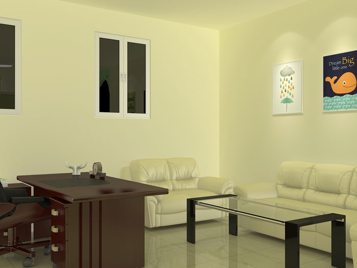 小學心理咨詢室接待區(qū)裝修設計方案