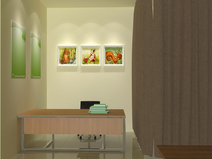 小學心理咨詢室辦公區(qū)裝修設計方案