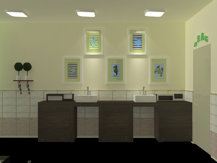小學心理咨詢室洗手區(qū)裝修設計方案