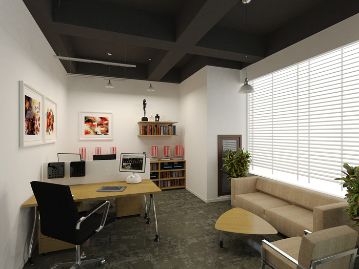 創(chuàng)業(yè)園區(qū)辦公樓總經(jīng)理辦公室裝修設計效果圖