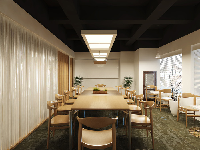 創(chuàng)業(yè)園區(qū)辦公樓會議室裝修設計效果圖