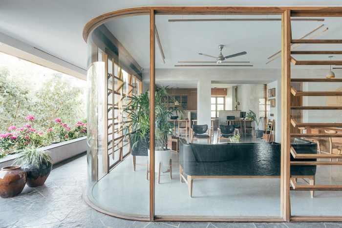 500平方事務(wù)所入口過(guò)道裝修設(shè)計(jì)效果圖