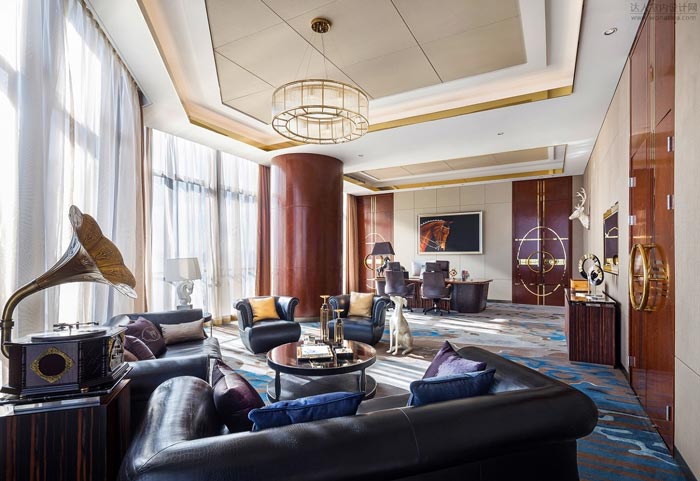 金融控股公司董事長辦公室裝修設(shè)計(jì)效果圖