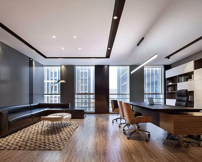 保險(xiǎn)代理公司董事長辦公室裝修設(shè)計(jì)效果圖