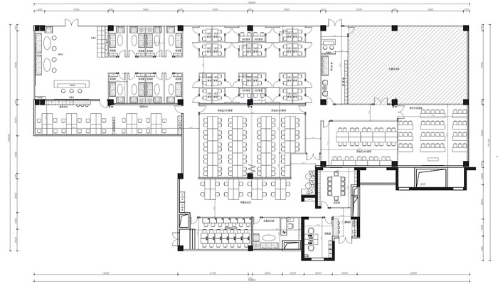 教育學校辦公室裝修設(shè)計平面圖