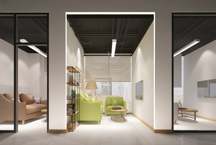 教育學校辦公室洽談區(qū)裝修設(shè)計效果圖