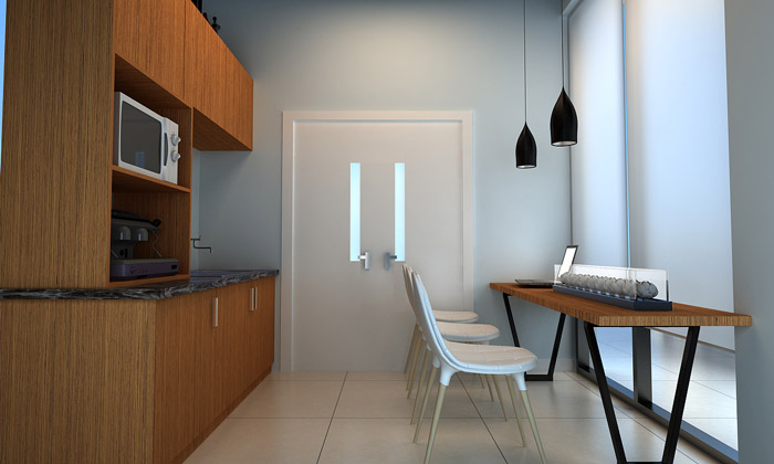 教育學校辦公室茶水間裝修設(shè)計效果圖