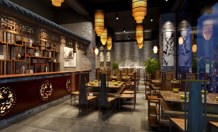 火鍋店設計效果圖