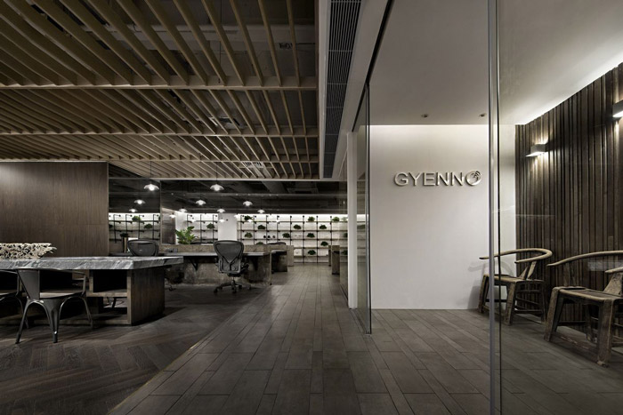 350平方科技辦公室進(jìn)門區(qū)裝修設(shè)計效果圖