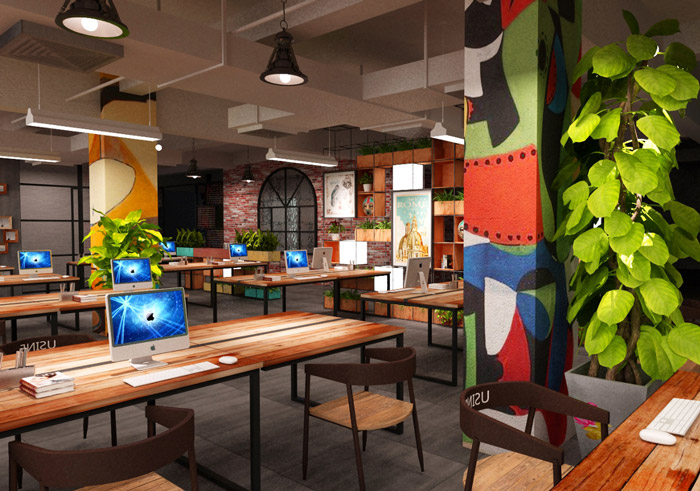 開(kāi)放式辦公室裝修設(shè)計(jì)效果圖