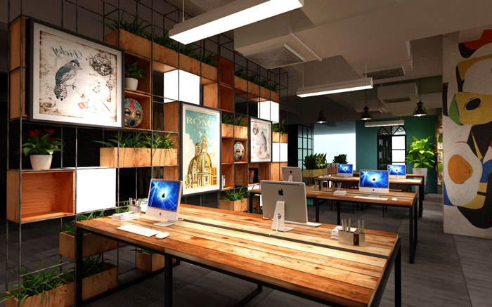 開(kāi)放式辦公室裝修設(shè)計(jì)效果圖