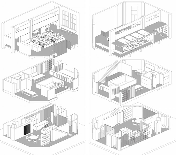 顧問公司辦公室裝修設(shè)計(jì)軸測圖