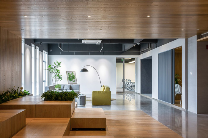 電商辦公室交流區(qū)裝修設計效果圖