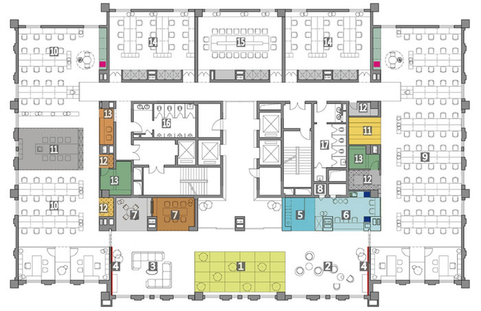 電商辦公室裝修設計平面圖