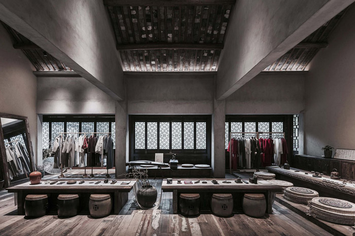 中式古典辦公室辦公區(qū)裝修設計效果圖